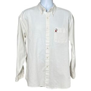 Vintage Snoopy and Friends Oxford Joe Cool Snoopy Shirt White Size 17.5 34/35‎
